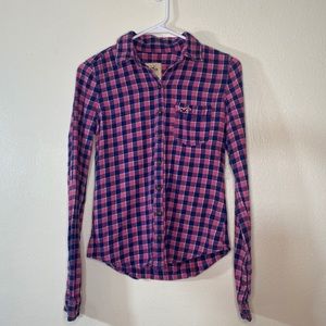 Hollister XS Long Sleeve Flannel